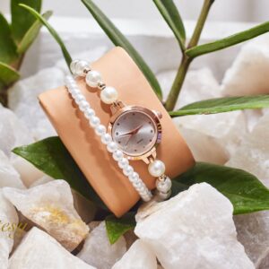 Pearl Watch and Bracelet Combo